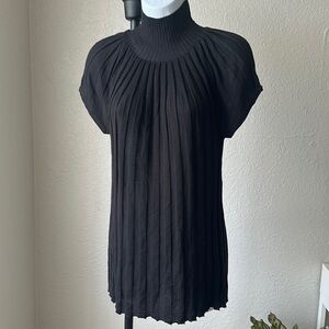 Alice + Olivia Black Turtle Neck Top S